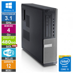 PC Dell Optiplex 790 DT I5-2400 3.10GHz 4Go/480Go SSD Wifi W10