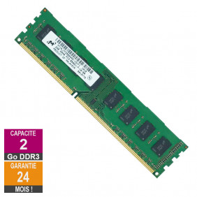 Barrette Mémoire 2Go RAM DDR3 Micron MT16JTF25664AZ-1G1F1 DIMM PC3-8500U
