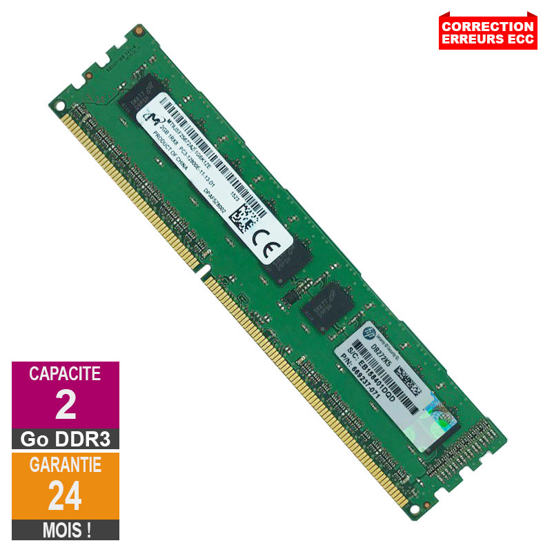 Barrette Mémoire 2Go RAM DDR3