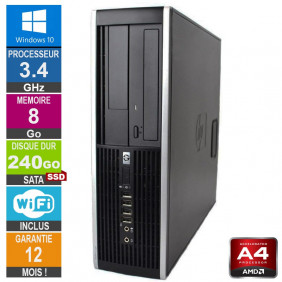 PC HP Pro 6305 SFF A4-5300B 3.40GHz 8Go/240Go SSD Wifi W10