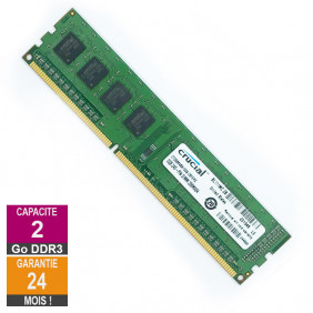 Barrette Mémoire 2Go RAM DDR3 Crucial CT25664BA1339.C8FER2 DIMM PC3-10600U