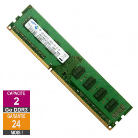 Barrette Mémoire 2Go RAM DDR3 Samsung M378B5673EH1-CH9 PC3-10600U 1333MHz 2Rx8