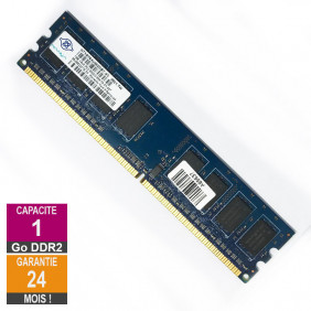 Barrette Mémoire 1Go RAM DDR2 Nanya NT1GT64U88D0BY-3C DIMM PC2-5300U 1Rx8