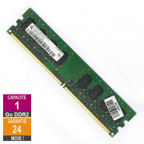 Barrette Mémoire 1Go RAM DDR2 Qimonda HYS64T128000EU-2.5-C2 DIMM PC2-6400U 1Rx8