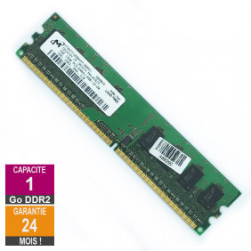 Barrette Mémoire 1Go RAM DDR2 Micron MT8HTF12864AY-800E1 DIMM PC2-6400U 1Rx8