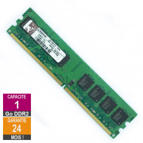 Barrette Mémoire 1Go RAM DDR2 Kingston KPN424-ELG DIMM PC2-5300U 2Rx8