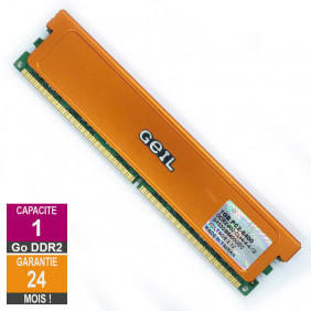 Barrette Mémoire 1Go RAM DDR2 Geil GX22GB6400DC DIMM PC2-6400U 2Rx8