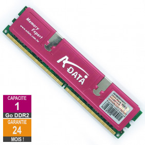 Barrette Mémoire 1Go RAM DDR2 Adata ADQVE1A16 DIMM PC2-6400U 2Rx8