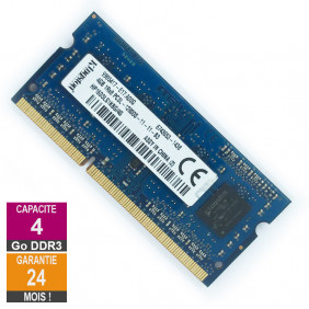 Barrette Mémoire 4Go RAM DDR3 Kingston HP16D3LS1KBG/4G SO-DIMM PC3L-12800S 1Rx8 641369-001