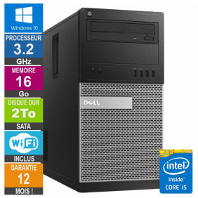 PC Dell Tour Optiplex 9020 i5-4570 3.20GHz 16Go/2To Wifi W10