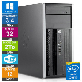 PC HP Pro 6300 MT Core i7-3770 3.40GHz 32Go/2To Wifi W10
