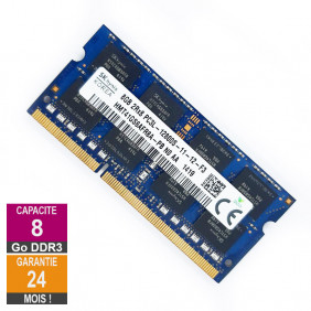 Barrette Mémoire 8Go RAM DDR3 Hynix HMT41GS6AFR8A-PB SO-DIMM PC3L-12800U 2Rx8